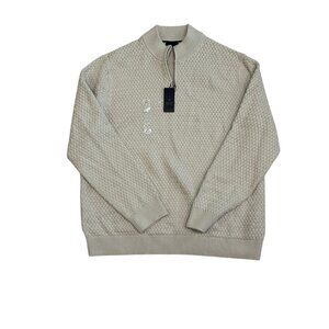 Denver Hayes Mens Academia Chunky Fisherman Knit Sweater Sz 3XL Ivory Heritage